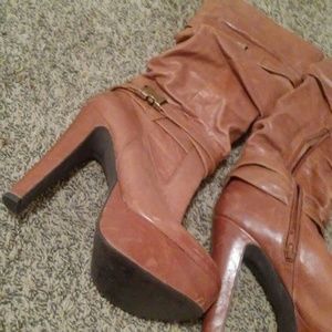 Jessica Simpson knee high heels boots